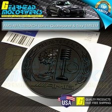 Amg Affalterbach Matte Black Emblem Quarterpanel Side Trunk Badge For Benz S65