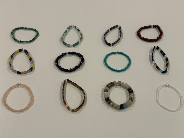 WHOLESALE Lot of 12 New Toddler Child Stretch Bracelets-Tila, Seed, Heishi-1.5"