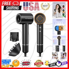Hair Dryer, 150000 RPM High-Speed Brushless Motor Negative Ionic Blow Dryer f...
