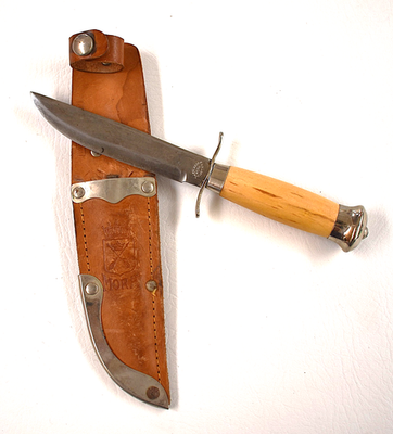 Vintage K.J.Eriksson Mora Sweden Birch Handle Fixed Blade Knife