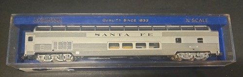 VINTAGE Bachmann Santa Fe 85' Full Domed Passenger Car N Scale See Details!