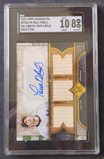 PAUL O'NEILL 2025 Museum Col. Sig. Swatch Triple Relic GOLD SGC AUTO 10/8 SN/50
