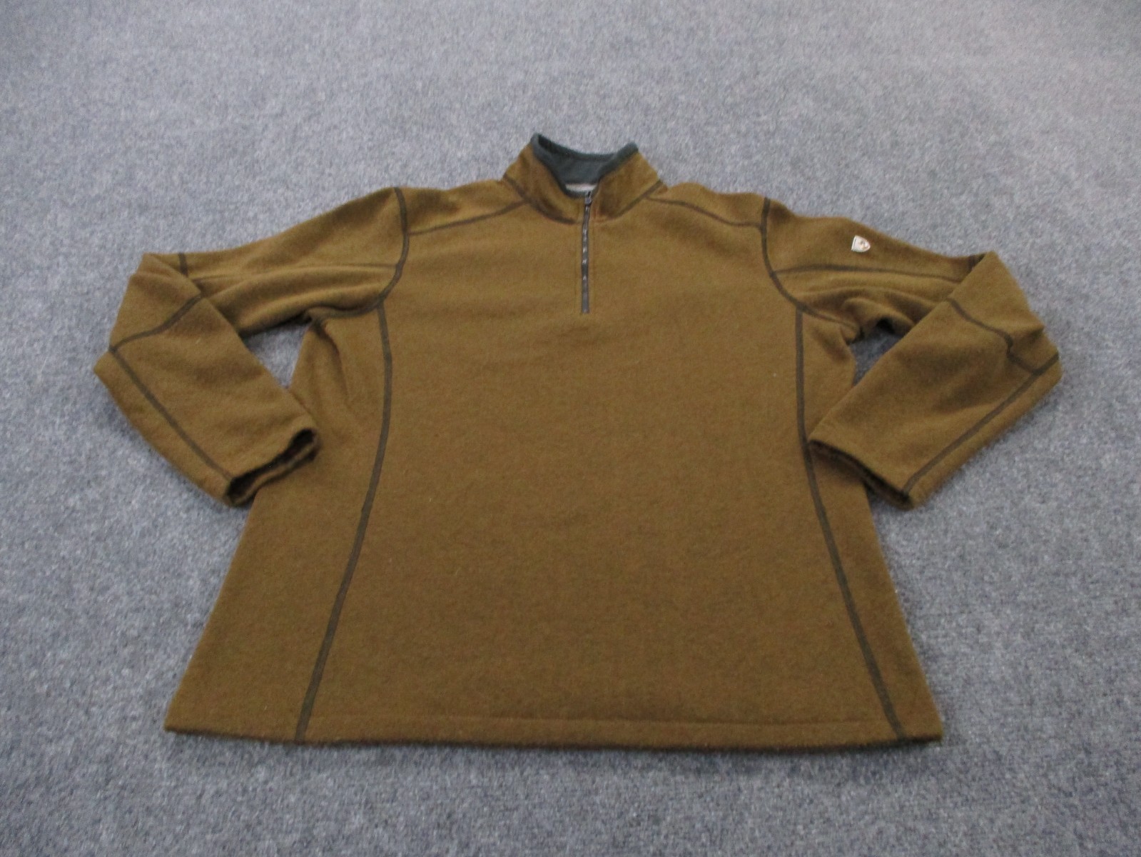 Kuhl Jacket Womens L Brown Acrylic Fleece Sweater Pullover Hiking Camping Light