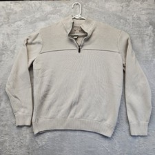 Dockers White Sweater Large Mens 100 Cotton Casual Academic