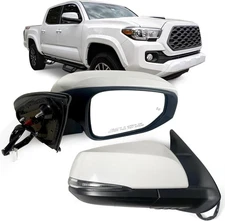 Right Passenger side Mirror Fits 2016-2022 Toyota Tacoma With Power Glass,