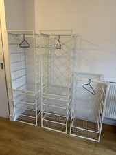 JONAXEL Wardrobe Combination IKEA White Metallic Wardrobe