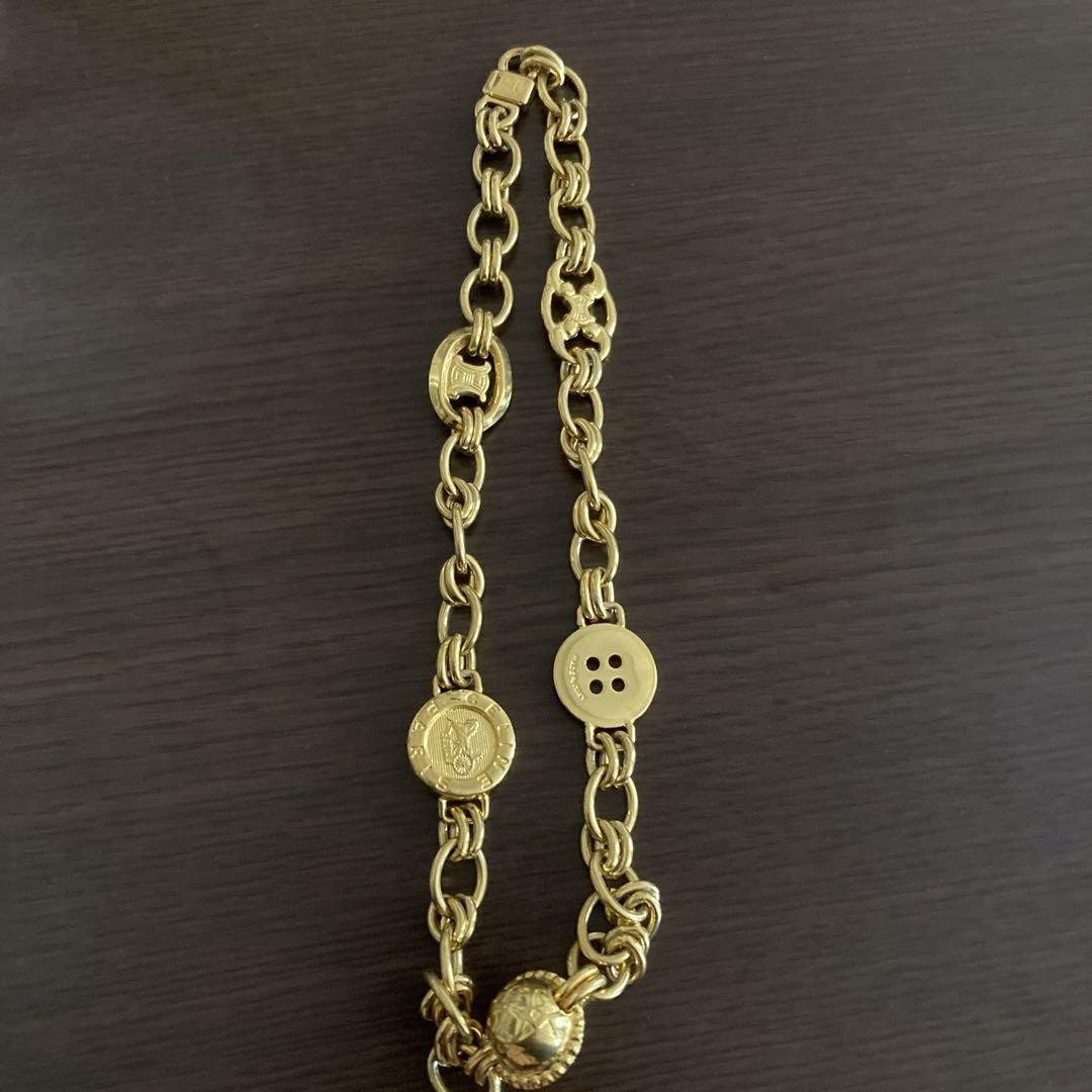 Celine Women Necklace Vintage Gold Trionne Limited Edition VHTF Rare Popular Pro