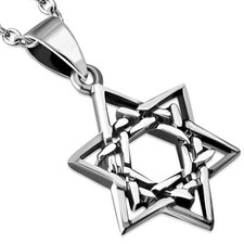 925 Sterling Silver Star of David Pendant Necklace