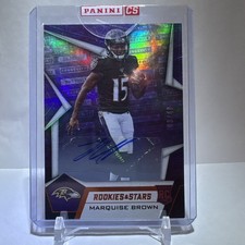 2019 Rookies & Stars MARQUISE BROWN #/40 SP Rookie Auto Longevity🔥Ravens Chiefs