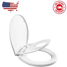 Little2Big Round Plastic Potty Training Toilet Seat White Soft Close Hinge