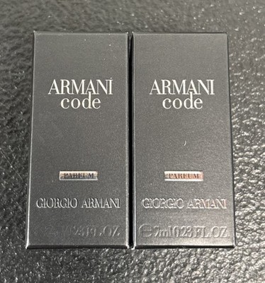 ARMANI Code PARFUM 0.23 fl oz by GIORGIO ARMANI (MINIATURE SPLASH for MEN) NEW