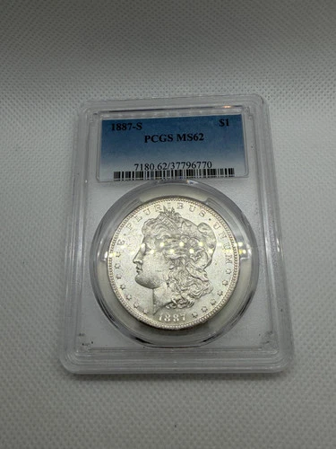 1887-S Morgan Silver Dollar – PCGS MS62 | San Francisco Mint