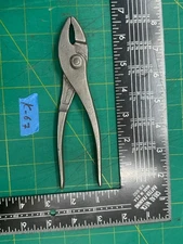 Vintage 6.75" Drop Forged No. 2 Slip Joint Pliers with Wire Cutter, Made In USA