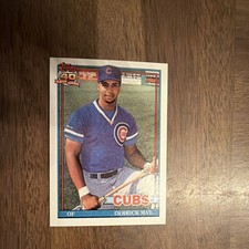 Topps 1991 Derrick May #288 Chicago Cubs Baseball Base Set 40 Years Card