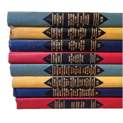 Vintage Young America s Music Book Complete Set Vol I-VIII Scribner Piano Vocal