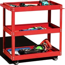 BRLJUNEO Tool Cart on Wheels, 3 Tier Rolling Mechanic Utility Cart, Heavy Dut...