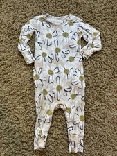 Baby Long-Sleeve Floral Romper Snap Closure