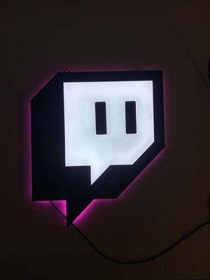 Twitch sign LED Light Wall Lamp 11.5'' x 10'' WORKING