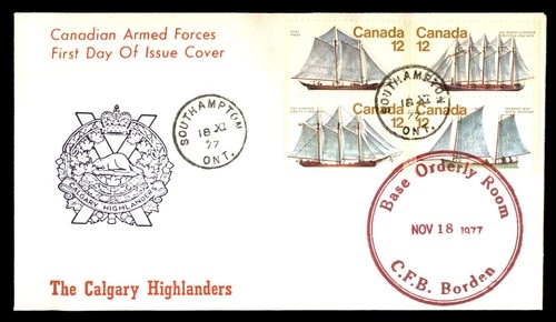 Mayfairstamps Canada FDC 1977 Sailboats Calgary Highlanders First Day Cover aax_