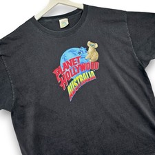 Planet Hollywood Australia T Shirt 2XL Black Koala Graphic Mens 1991 USA Made