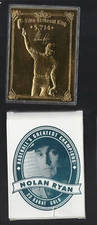 1995 Bleachers 23kt Gold Nolan Ryan All-Time Strikeout King w/Box & COA