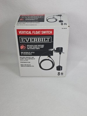     EVERBILT EBPBV VERTICAL FLOAT SWITCH 8' FT 115V SUMP PUMPS 