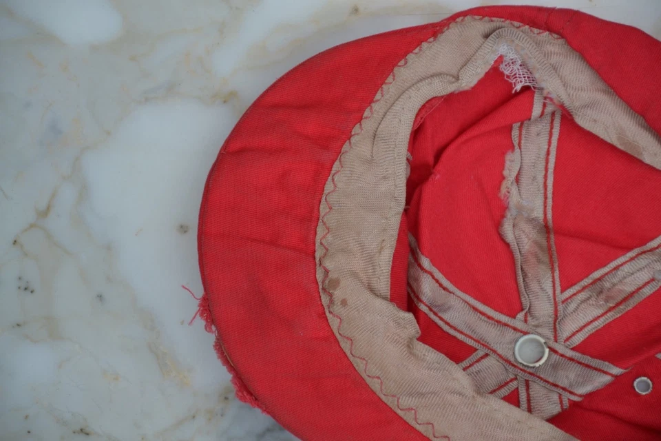 Gorra de béisbol vintage Little Slugger de algodón roja para niños pequeños años 60 parche sombrero Foto 2 de 4