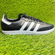 Adidas Originals Samba Boys Size 4Y Black White Athletic Leather Shoes Sneakers
