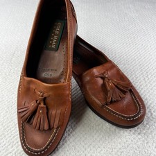 Vintage Cole Haan Country Brown Leather Tassel Kiltie Loafers Mens 9.5 D Brazil
