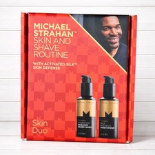 MICHAEL STRAHAN 2 PC Skin  Shave Face  Beard Wash  Moisturizer Set -3.4 Oz EA