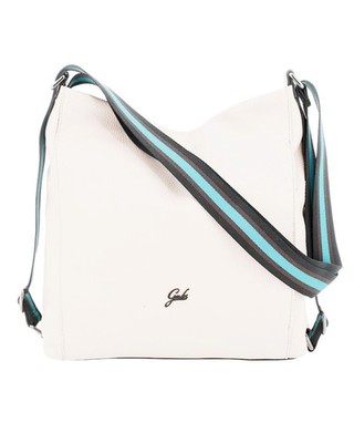 Gabs Tasche Aissa L Einschulter Damen Leder Weiß Optik