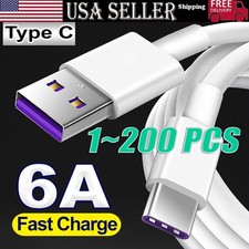 USB Type C Data Cable 5A Fast Charging USB-A to USB-C Charger lot Cord For Phone