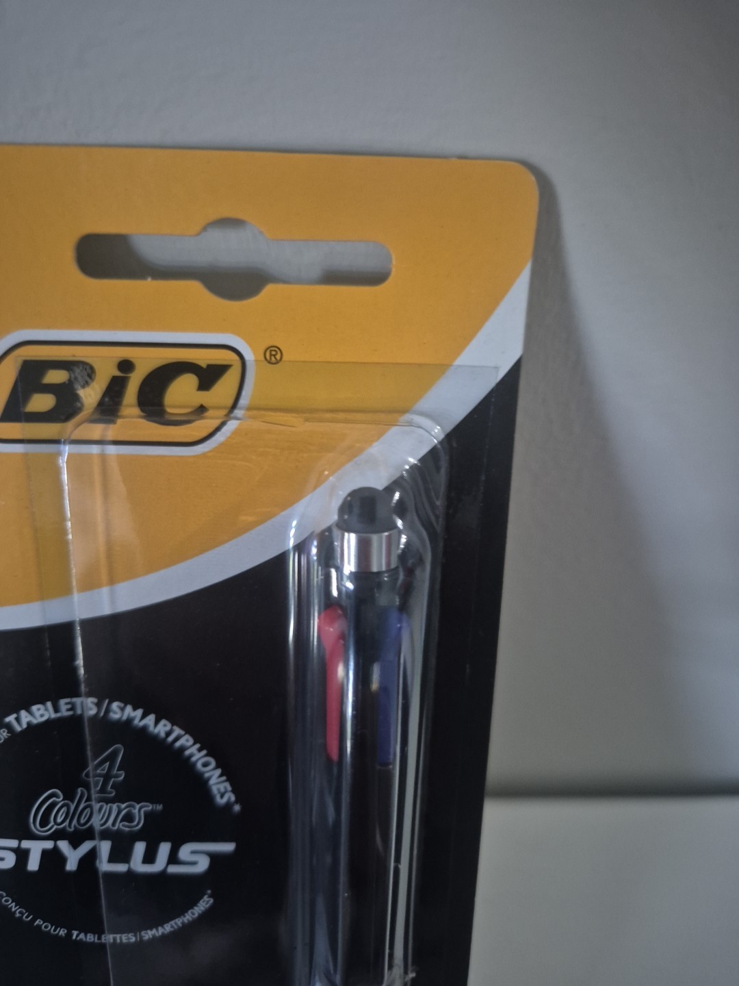 NEW BIC 4 Color Stylus + Ball Pen Grip Medium Point /  2 blister packs For $5.00