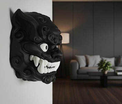 Foo Dog Wall Art Sculpture Premium Chinese Guardian Lion Handcrafted