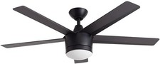 HDC Merwry 48 in. Integrated LED Indoor Matte Black Ceiling Fan with Remote NEW
