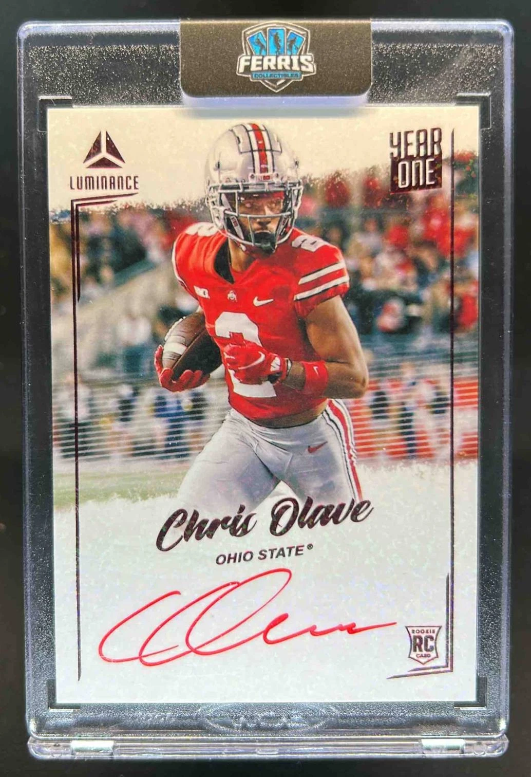 Chris Olave Panini Luminance Year One Signatures Rps #YSRCOL Red
