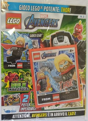 Lego Magazine Marvel Avengers 3 + Thor Infinity Saga Minifigure Paper Bag