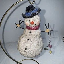 Rustic Snowman Primitive Christmas Tree Ornament