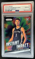 2023-24 Panini Prizm Victor Wembanyama Instant RC Impact Rookie #3 Spurs PSA 10