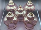 5 Vintage Homco Celeste Pink Glass Peg Votive Cup Candle Holders