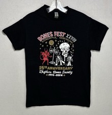 Bones Fest T Shirt Women’s Small Black Flash Art Red Devil Skeleton Billy Bones