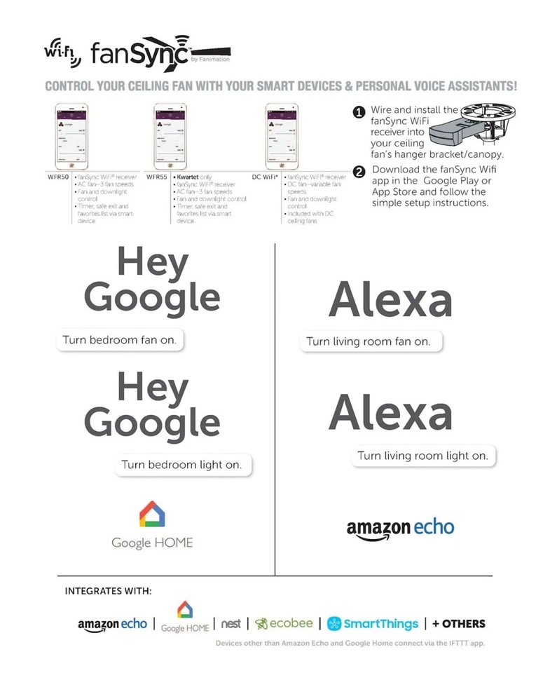 C-Kute 44" 3 Blade Ceiling Fan for outdoors - Image 4 of 4