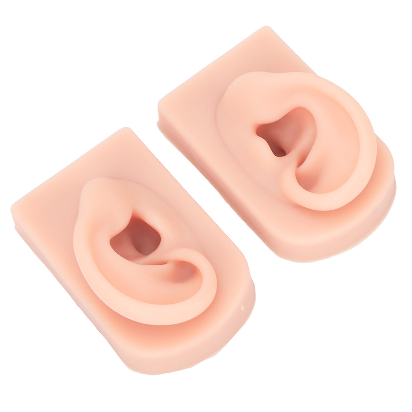 1 Pair Silicone Ear Model Flexible Soft Reusable Simulated Human Skin Silico ECM