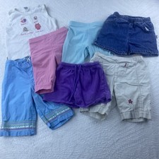 Vtg Girls 18-24M Summer Pants Shorts 7pc Lot OshKosh Gap Childrens Place COTTON