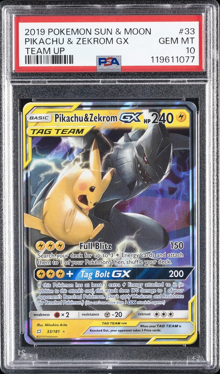 Pikachu Pokémon TCG Sun & Moon Grade 10 Individual Trading Card