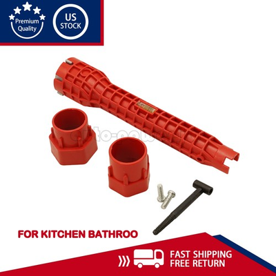 #ad 8 In 1 Plumbing Faucet Sink Installer Multi Tool Pipe Wrench For Kitchen Bathroo $6.09