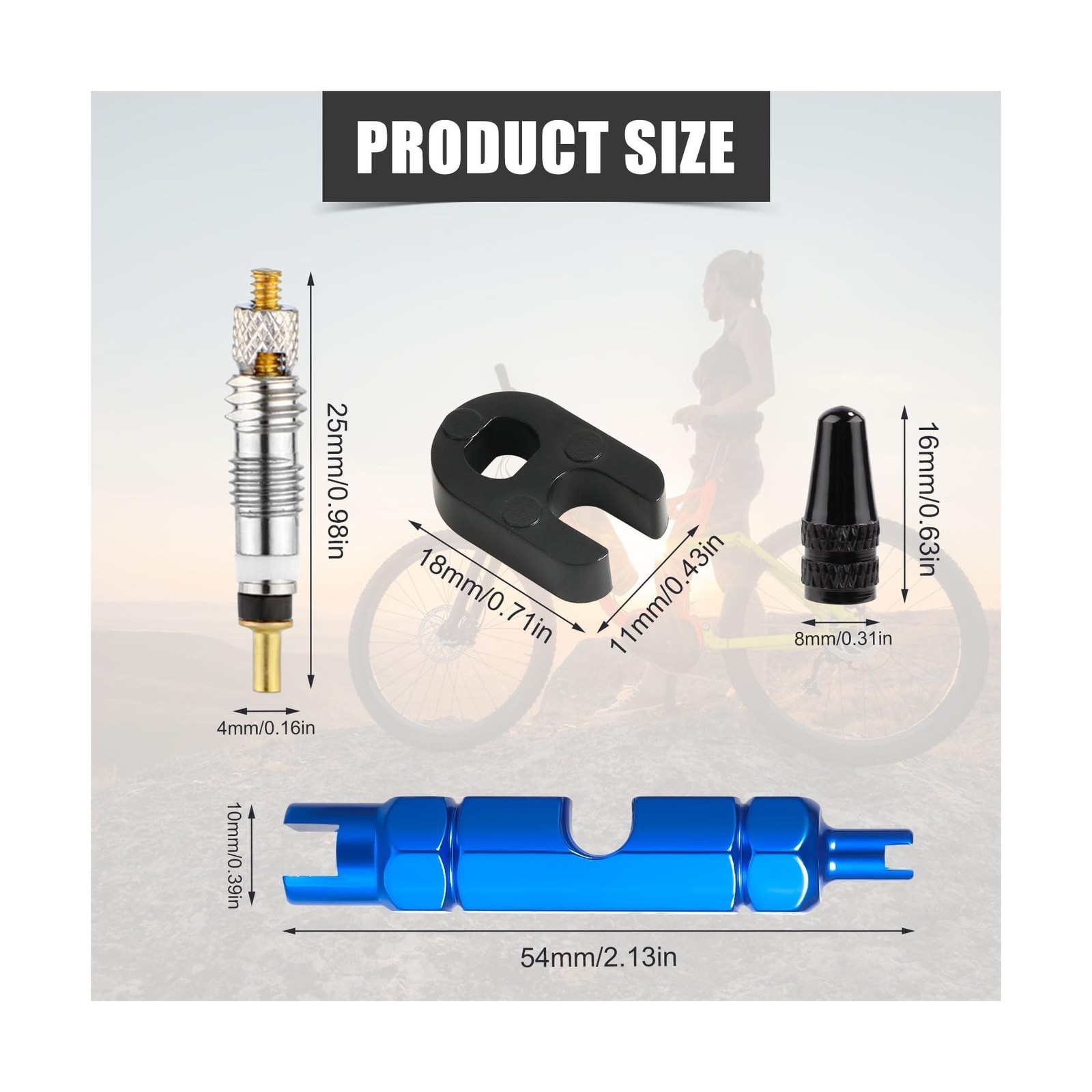 10pcs Valve Core for Presta, Tubeless Valve Core Bike Bicycle Replacement wit...