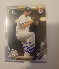 Ethan Small 2019 Bowman Signed Baseball Card Milwaukee Brewers BD-28