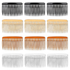 12 Pcs Side Combs French Twist 14 Teeth Decorative Hair Accessories Vintage S...