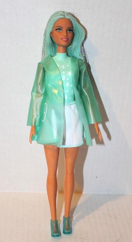 BARBIE Sunshine & Sprinkles COLOR REVEAL Doll TEAL TINSEL Hair & Outfit Boots